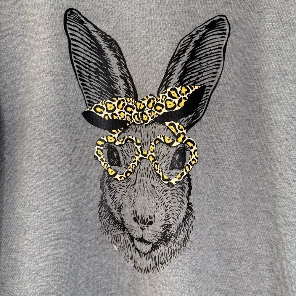 Gray Rabbit Graphic Sweatshirt - Picture 4 of 7